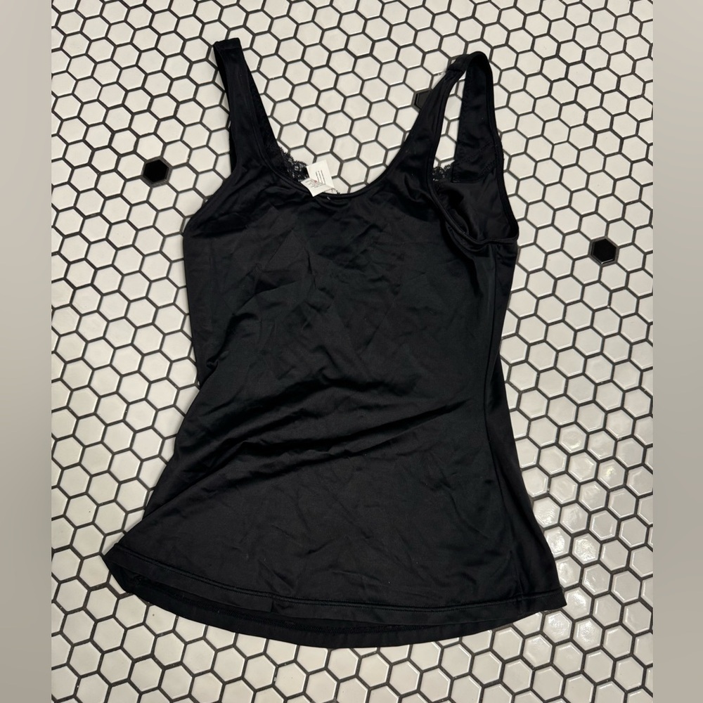 Sweet nothings Black Lace Trim cami Top size large - Picture 2 of 4